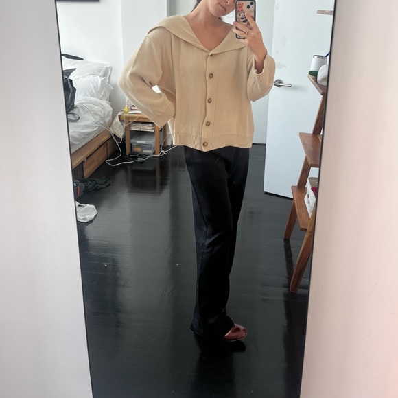 Tan cardigan sweater with buttons, new revival pixie market - Picture 5 of 11